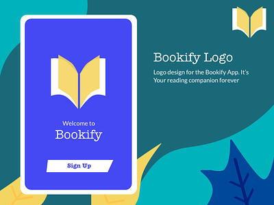 Bookify Logo animation app branding design designthinking dribbble dribbble invitation figma flat graphic design icon illustration logo mobile sketch app ui ux vector web website