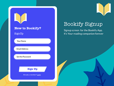 Bookify Signup screen
