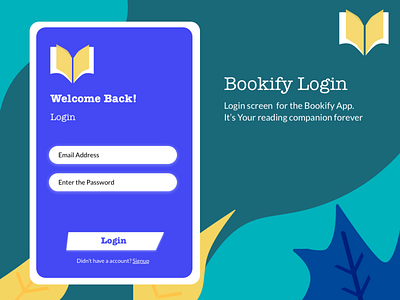 Bookify Login Screen