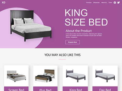 Furniture Website UI/UX Adobe XD
