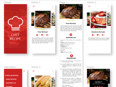 Chef Recipe App design fiigma ui ux