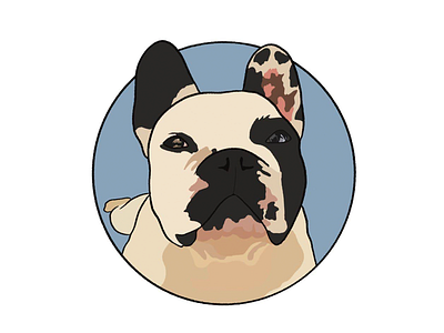 Guga digital illustration dog dog illustration drawing french bulldog frenchie illustration illustrator pet pets procreate