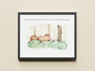 Happy forest moments bear bear illustration draw illustration illustrator kids illustration watercolor