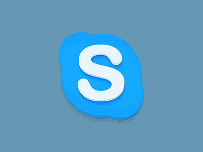 Skype Icon 3d flat icon s skype
