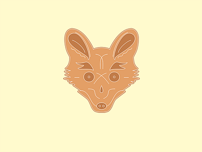 Ancient Fox fox logo mark simple stamp