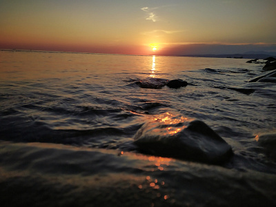 Sunset over the sea beauty in nature black sea horizon no people orange color russia sea sky sun sunset water