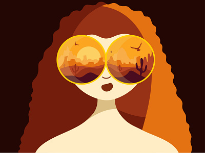 Desert Girl design illustration vector