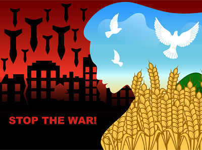 STOP THE WAR IN UKRAINE design graphic design no war no war in ukraine peace to ukraine stop the war ukraine