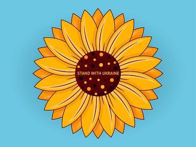 Stand with Ukraine! graphic design illustration peace stand with ukraine sunflower ukraine vector