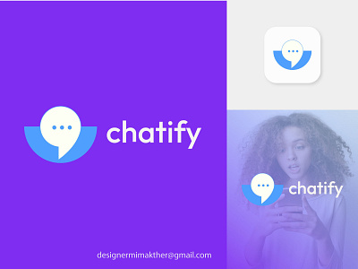 Chatify logo brand identity branding chat logo graphic design logo logo design