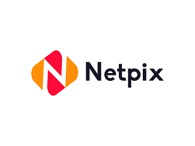 Netpix logo brand identity branding graphic design logo logo design logotype n logo