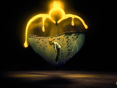 Heart Made of Glass artist artwork billie elish branding conceptual art dark art design dribbble glowing graphic design illustration logo ui