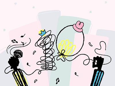 Let's celebrate 10 Years of Designmodo! absurd color designmodo handdrawn illustration party vector