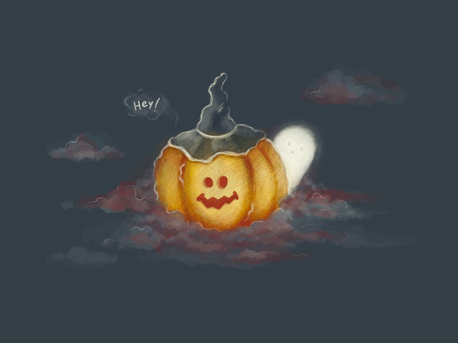 Designmodo Halloween 2020! ghost halloween halloween party handdrawn illustration pumpkin