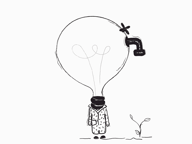 Surrealist Lightbulb [absurd.design] absurd black and white childish lightbulb minimalist surrealist