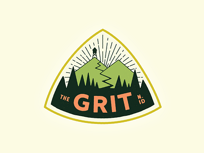 The GRIT North Idaho Trail Series · Logo Design adobe illustrator badge branding hand drawn illustration logo logo design vector