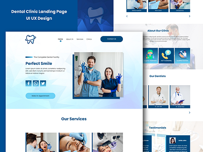 Dental Clinic Landing Page UI UX Design