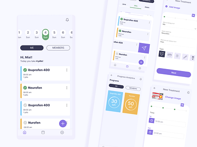 Pills Reminder App case study healty medicine mobile app pharmacy pills ui ux