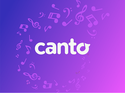 Canto Logo app application artist branding design logo mobile music player singer singing song vector