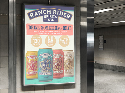 Ranch Rider Spirits Advertisement Mockup adobe indesign advertisement brand ad branding design poster promotional