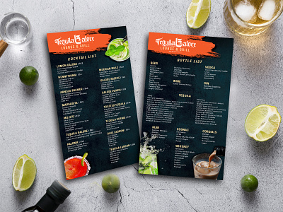Drink Menu Mockup adobe indesign branding design layout liquor menu menu design restaurant typography
