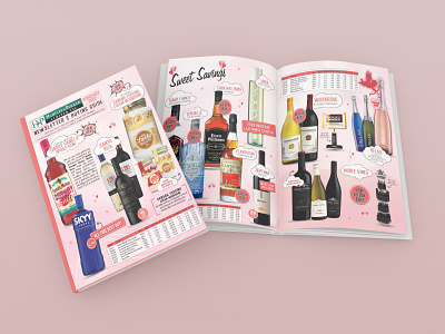 February Wine/Liquor Newsletter Mockup adobe indesign design formatting large document layout newsletter typography