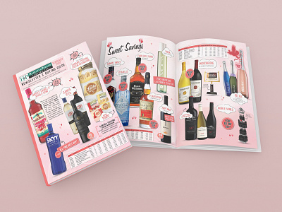 February Wine/Liquor Newsletter Mockup adobe indesign design formatting large document layout newsletter typography