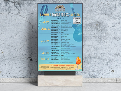 Summer Music Series Poster Mockup adobe indesign banner concert design mockup poster