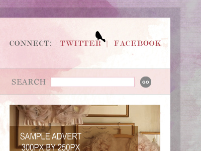 top right blog pink purple search simple twitter vintage watercolor