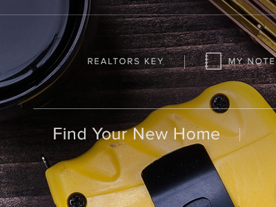Tools header home home builder menu minimal nav proxima nova real estate