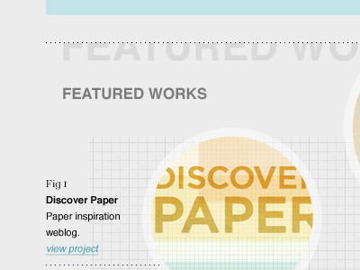 Featured Works blue circle dots featured gotham gray grid helvetica portfolio work