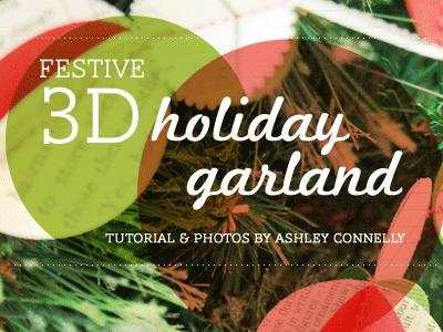 Festive 3d Holiday Garland craft garland guide holiday holiday guide layout paper