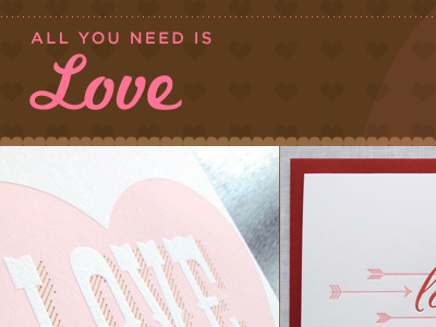 All You Need Is Love brown catalog guide hearts love pink