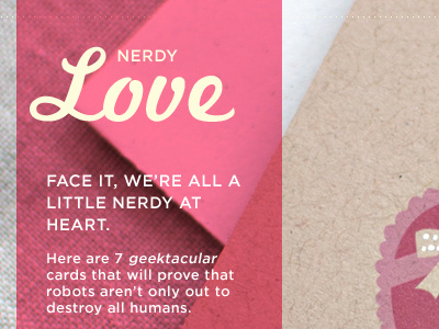 Nerdy Love geek gotham heart love marketing script nerd pink valentines
