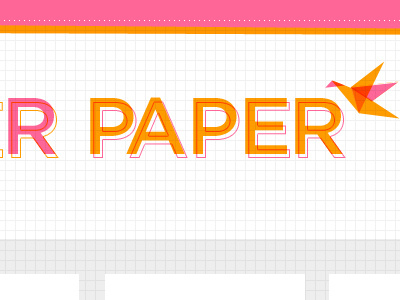 Discover Paper Logo gotham grid logo orange origami paper pink