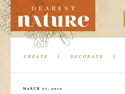 Dearest Nature Blog date dots flower nature orange subnavigation