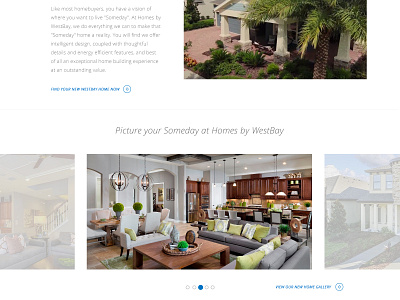 Homes by Westbay - Homepage Welcome + Gallery