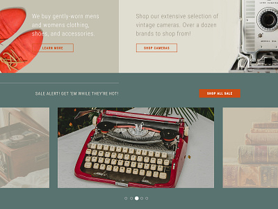 Vintique - Promos antique cta daily ui ecommerce electronics orange promos promotions red retail retro sale shoes shop slider ui ui challenge vintage