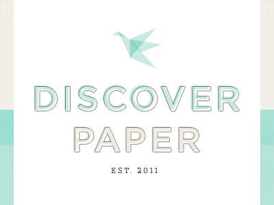 Discover Paper blog layer logo origami paper