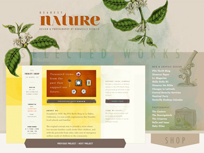 Dearest Nature botanical nature portfolio texture
