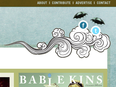 Babiekins Magazine blue design magazine re design website