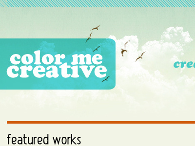 Personal Portfolio - WIP beige birds blue clouds orange portfolio