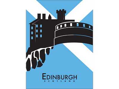 Go Minimally to Scotland edinburgh graphic design illustration minimalist poster scotland travel typography vector