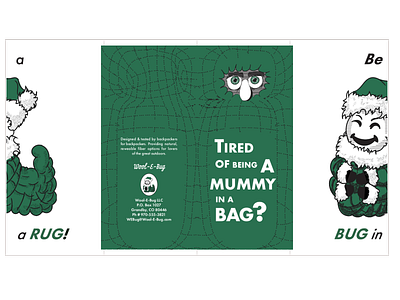 Wool-E-Bug backpacking branding brochure camping gatefold graphic design illustration vector vintage wool