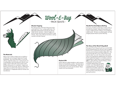 Wool-E-Bug Interior backpacking branding brochure camping graphic design illustration vector wool