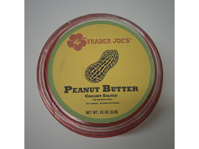 Trader Joe's Peanut Butter Redesign - Top design food graphic design grocery packaging peanutbutter traderjoes vector
