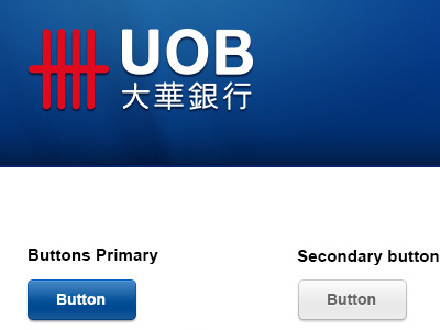 UOB Common Elements banking buttons component elements dojo finance styleguide