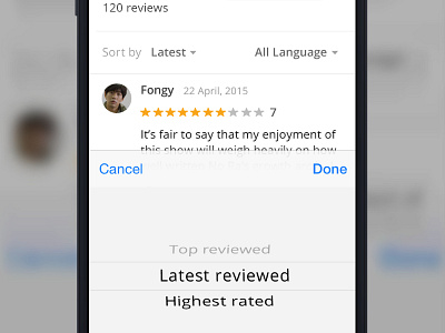 Rating & Review on mobile web drama filter made with invision native rakuten rating ratings responsive review typography viki web