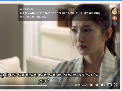 Timed Comment on Video Player comment made with invision play player post rakuten ui user video viewer viki watch
