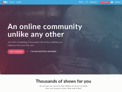 Viki Community Page animation community drama gif korean responsive viki web